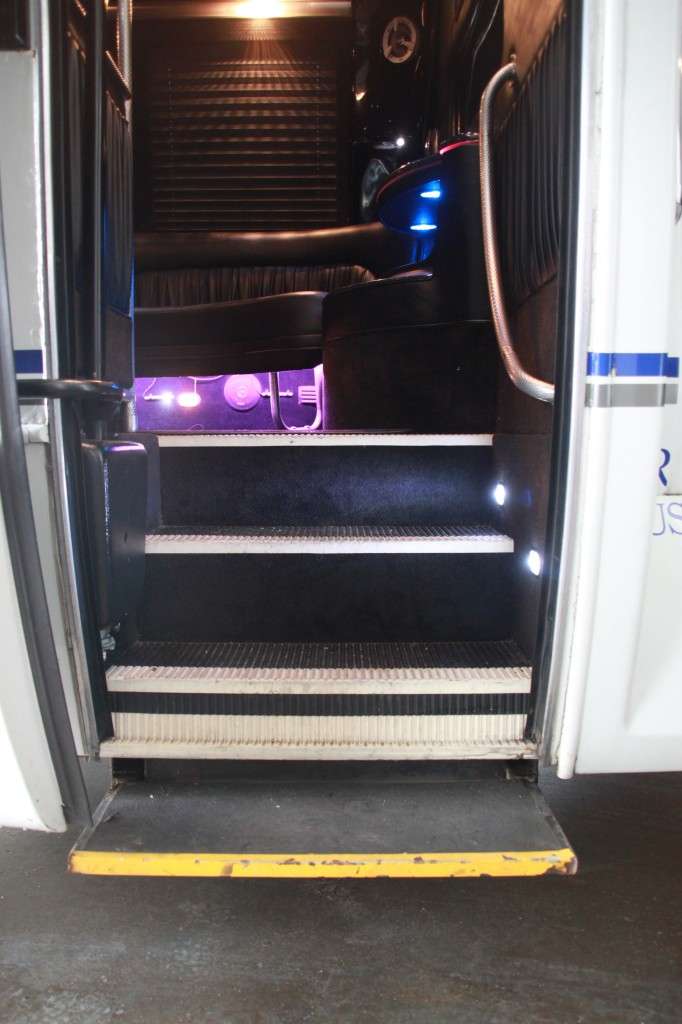 Mega Party Bus Boston step